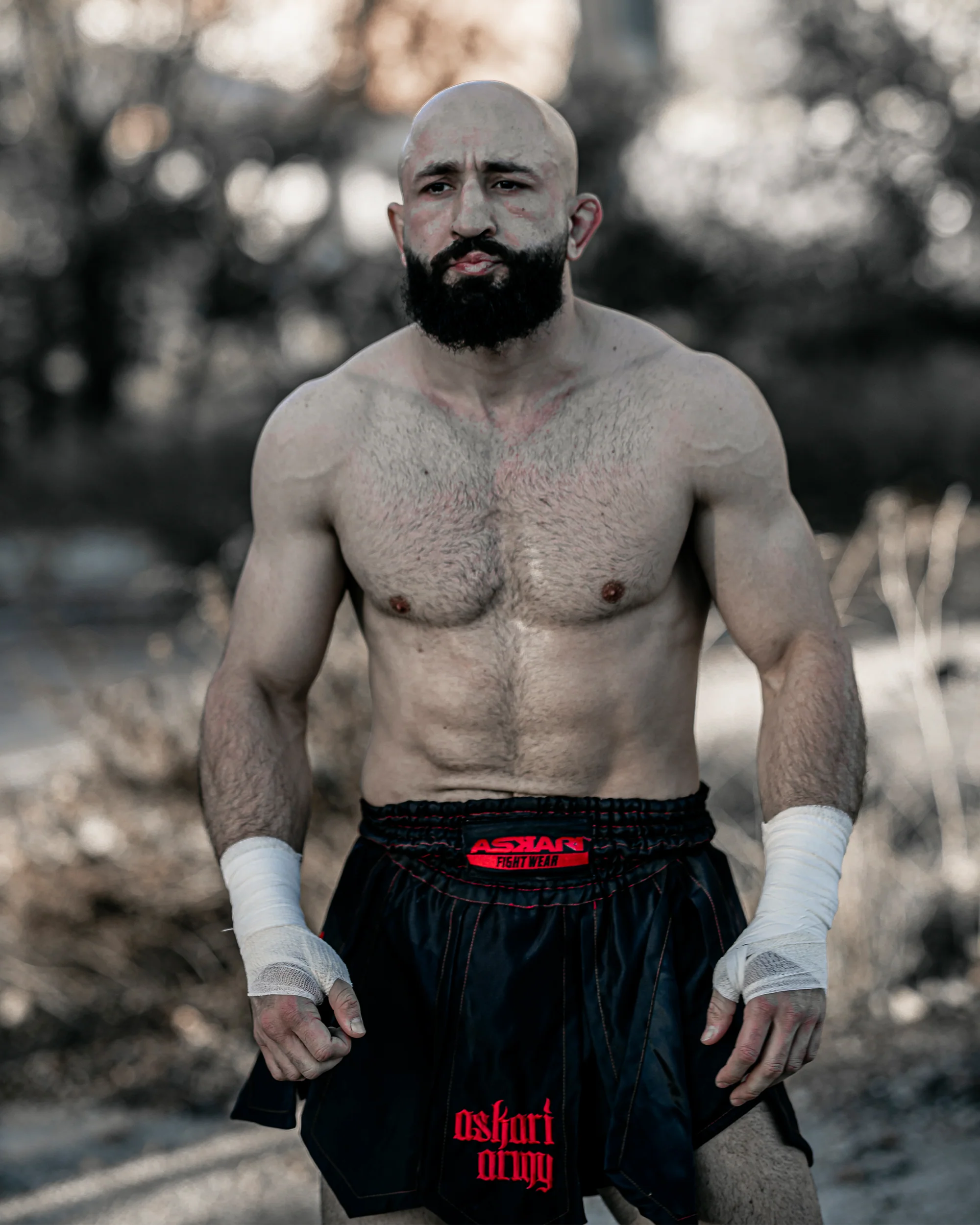 GLADIATOR SHORTS [BLACK/RED] - Image 4
