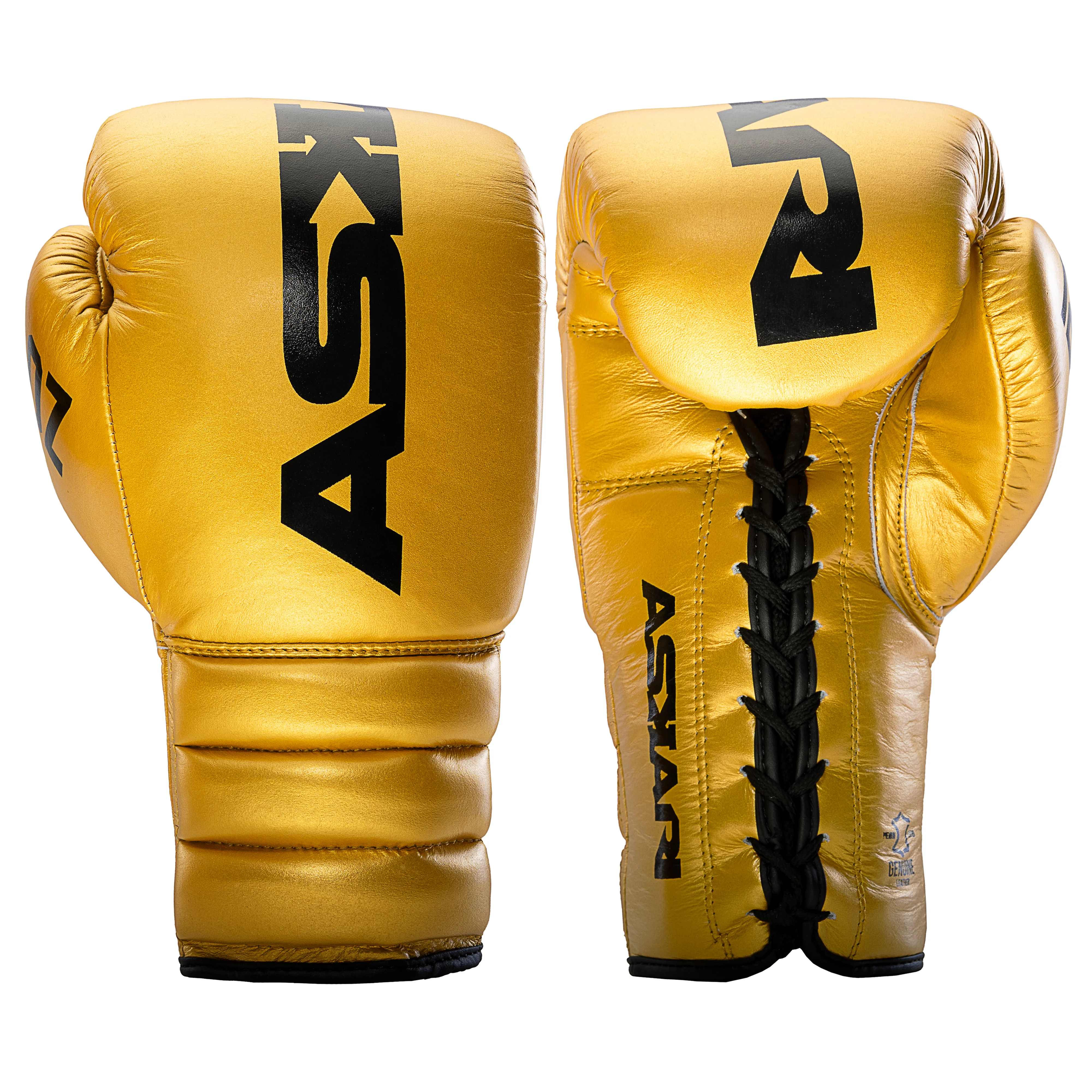 LACE UP PROFFESIONAL BOXING GLOVES [GOLD] - Image 3
