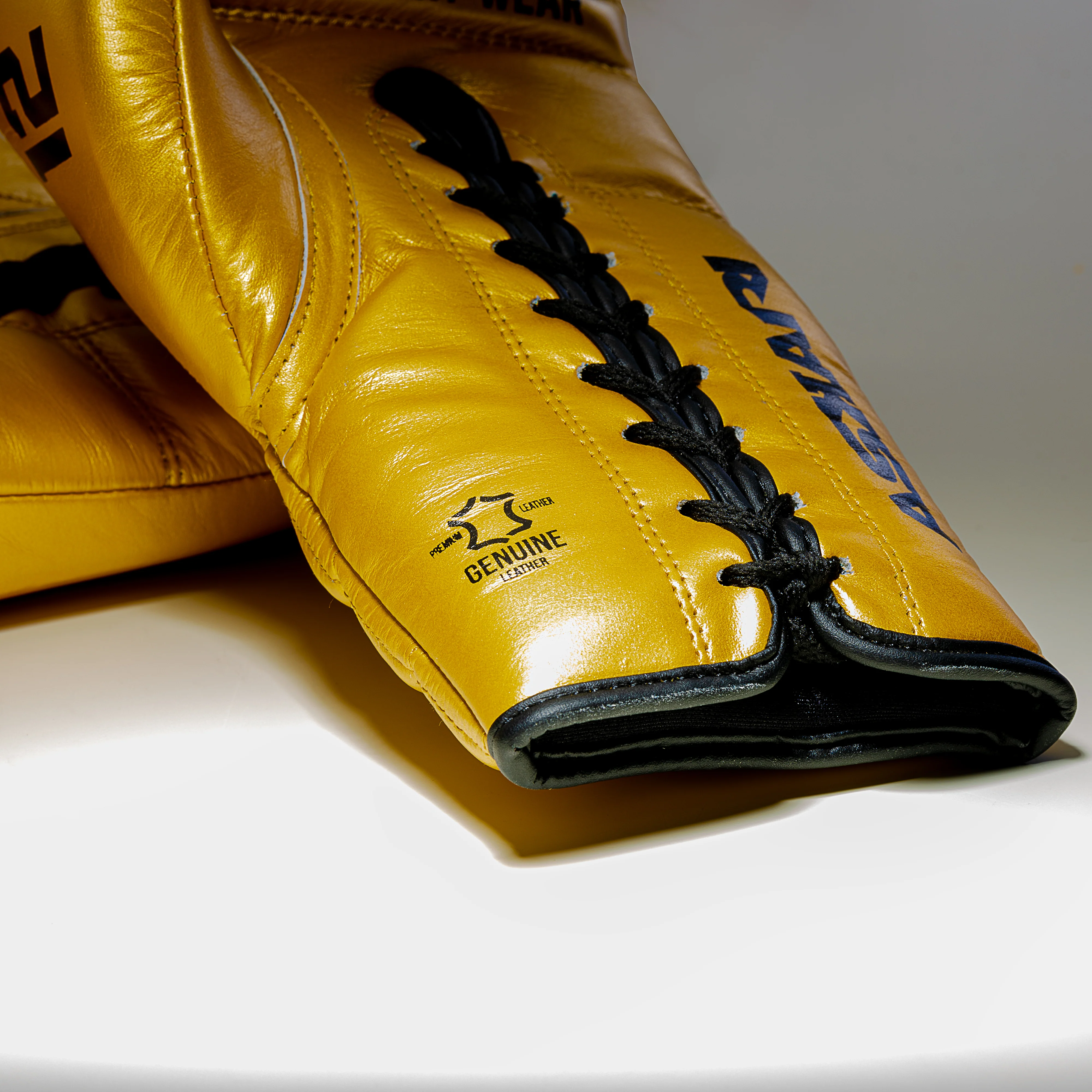LACE UP PROFFESIONAL BOXING GLOVES [GOLD] - Image 4