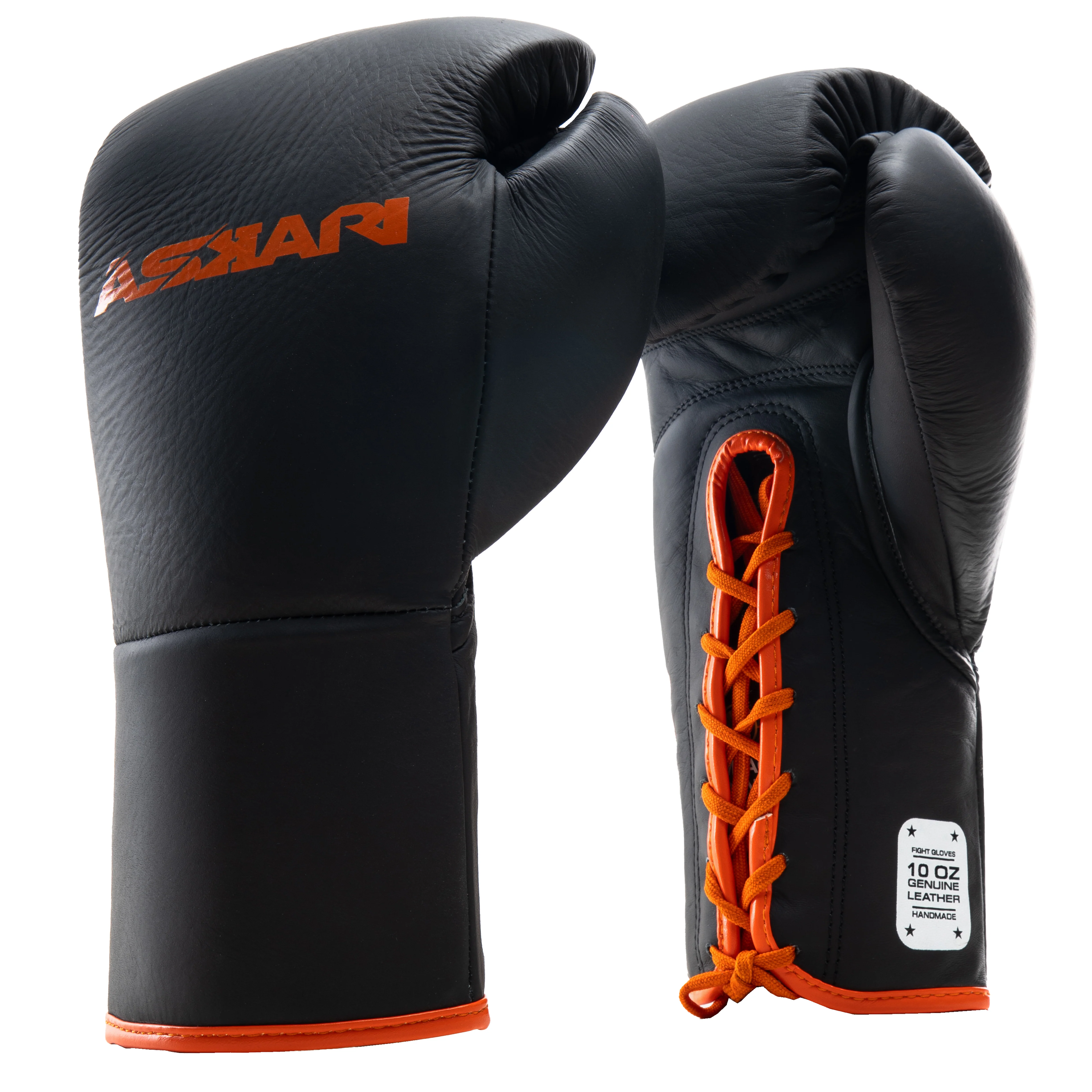 LACE UP PROFFESIONAL BOXING GLOVES [BLK-FIRE] - Image 2