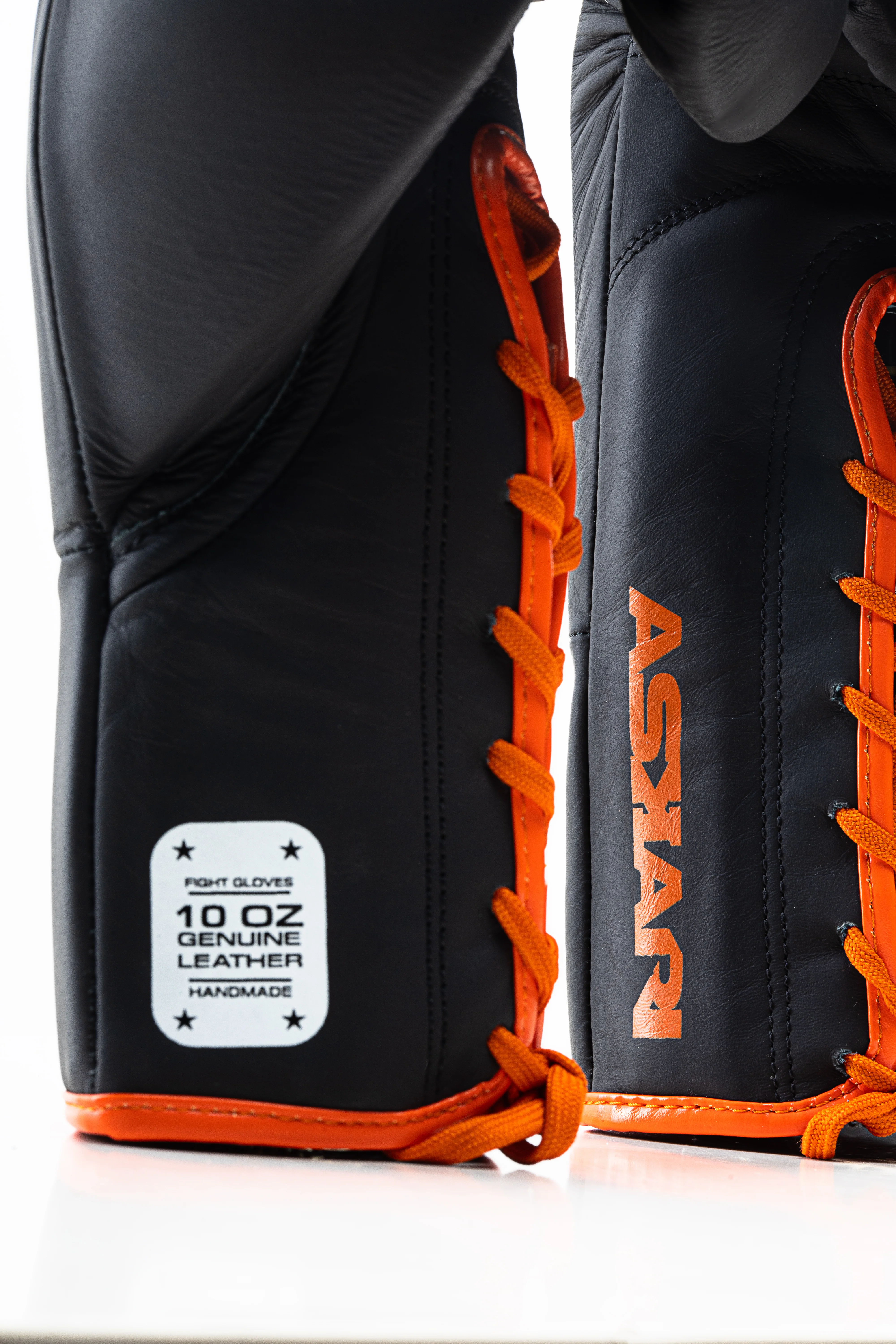 LACE UP PROFFESIONAL BOXING GLOVES [BLK-FIRE] - Image 4