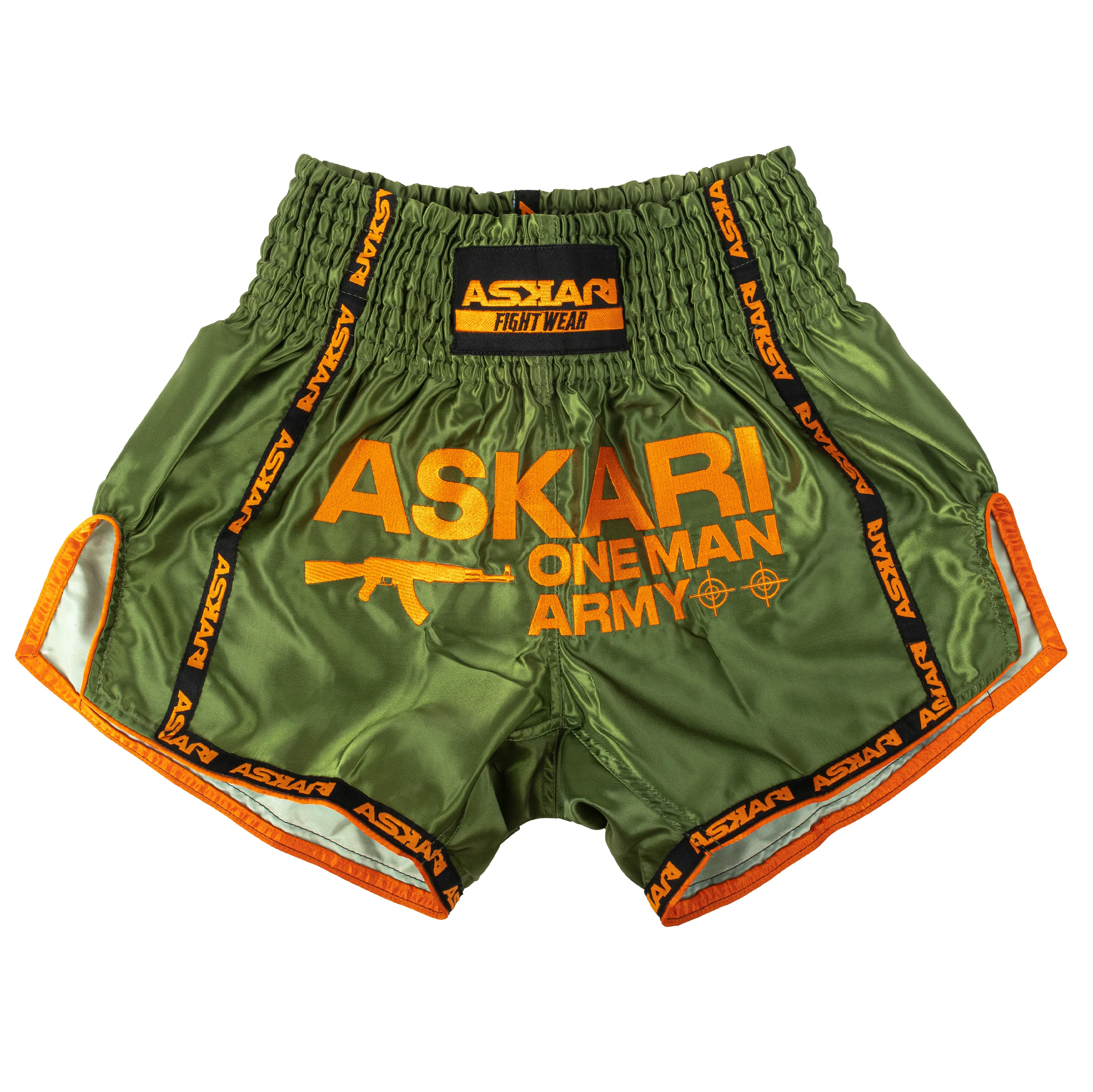 "ONE MAN ARMY" MUAY THAI SHORTS [KHAKI] - Image 3