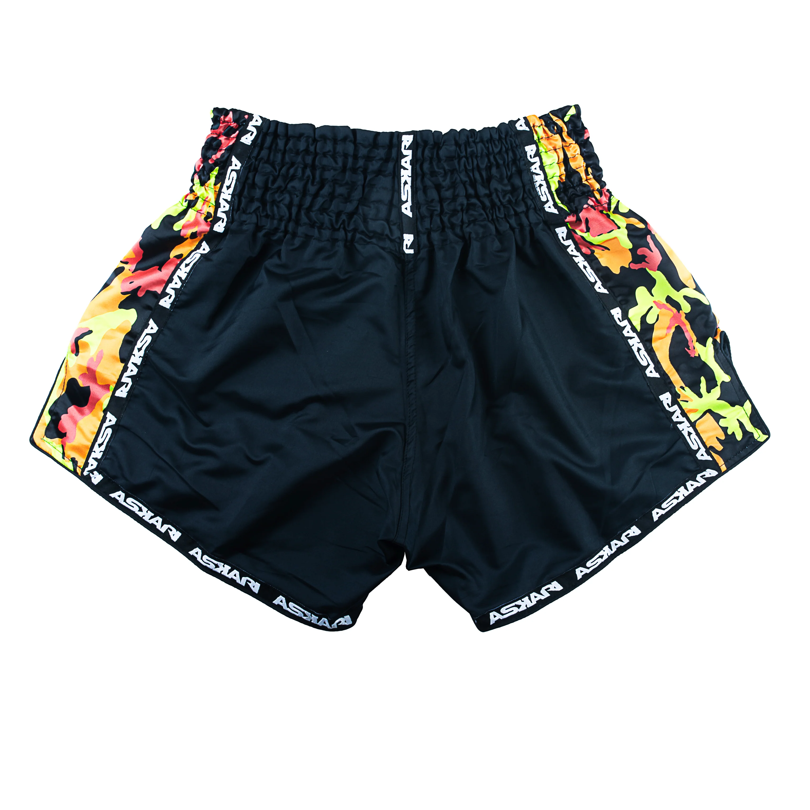 "ONE MAN ARMY" MUAY THAI SHORTS [ORANGE CAMO] - Image 3