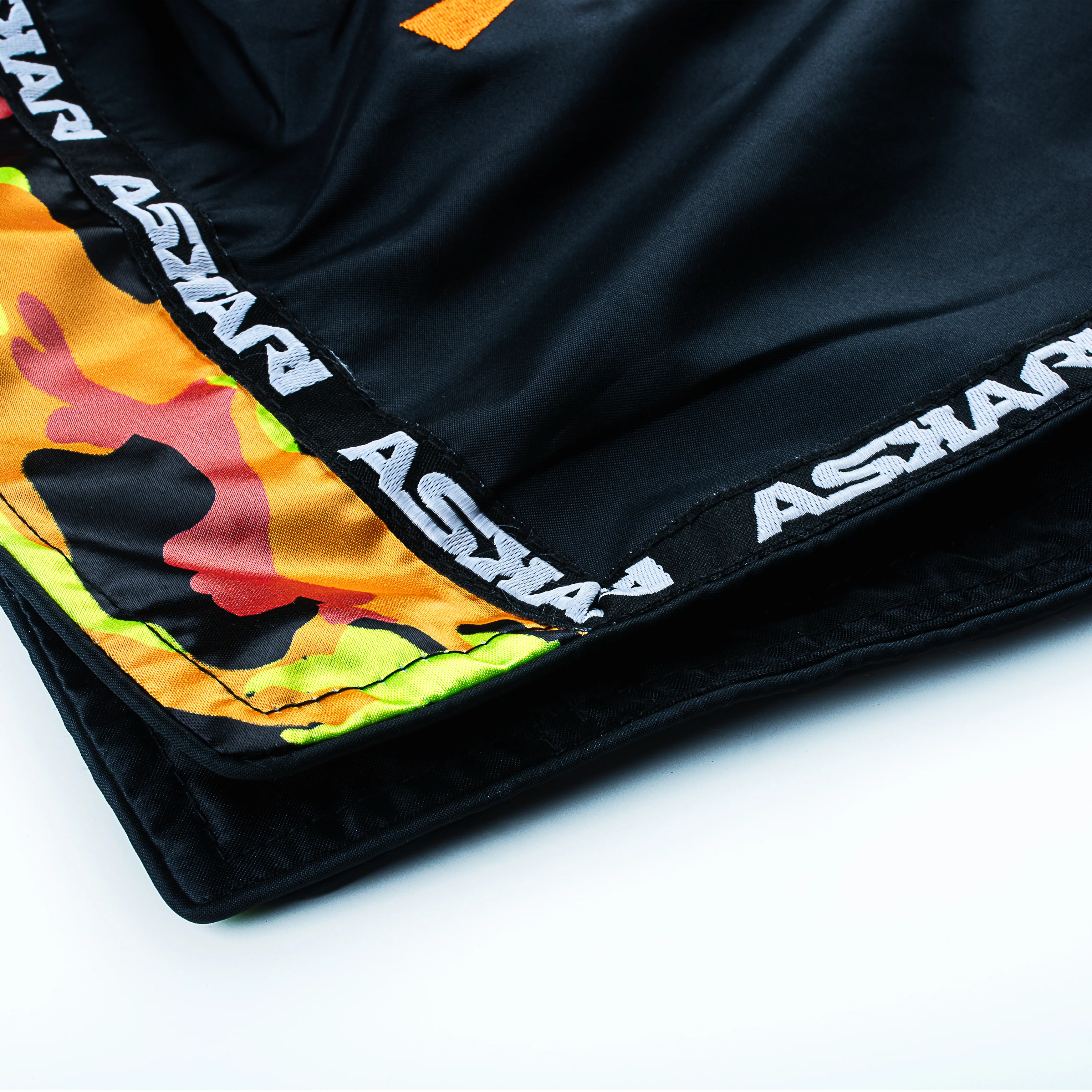 "ONE MAN ARMY" MUAY THAI SHORTS [ORANGE CAMO] - Image 4