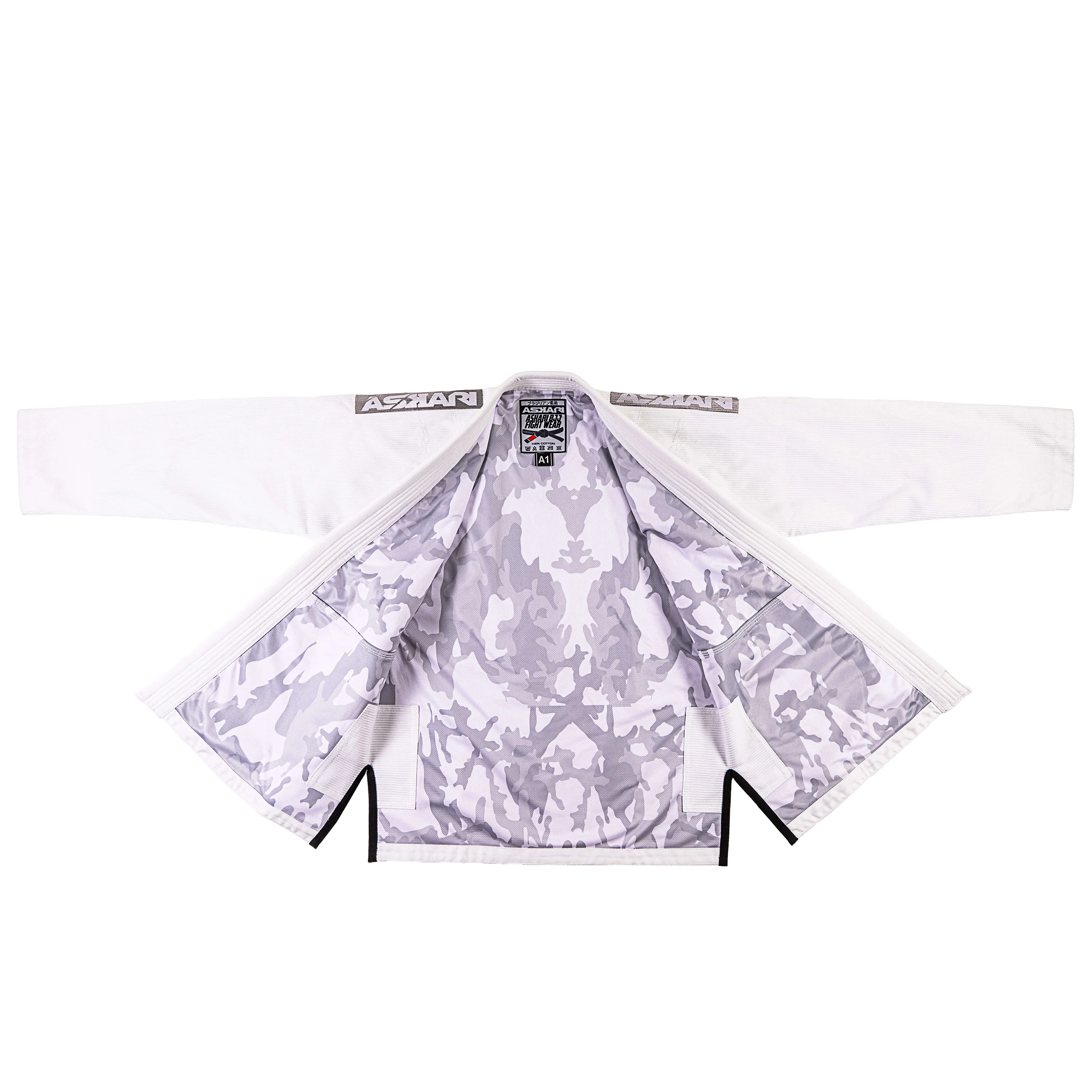 "SILVERBACK" BJJ GI KIMONO [WHITE/SILVER] - Image 3